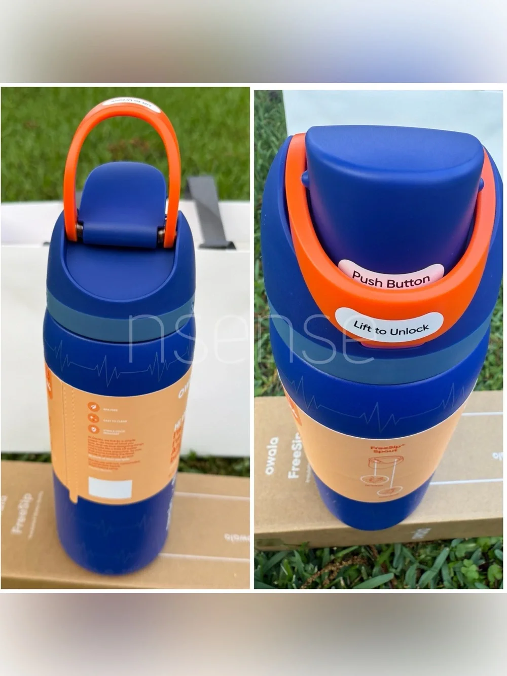 Figs I Owala FreeSip Deep Royal Blue Waterbottle - Picture 11 of 14